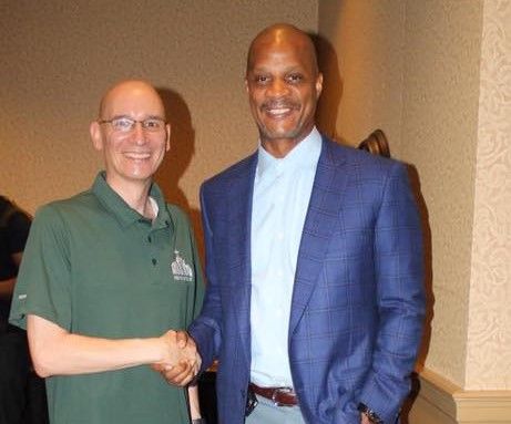 Minister / Chaplain Nelson Pinela at Brooklyn Tabernacle Men's Conference with guest speaker Pastor Darryl Strawberry.